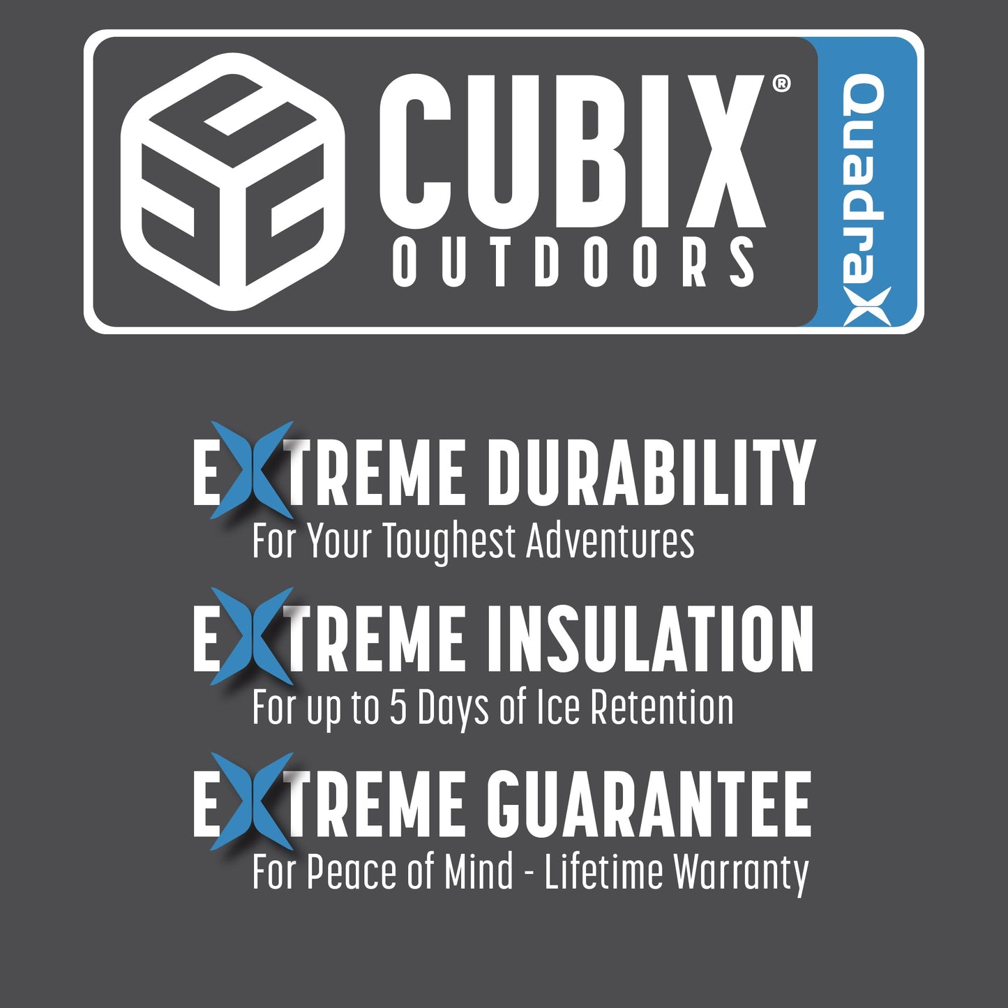 Outlet Steal - 10 Quart QuadraX Personal Cooler - Granite Grey