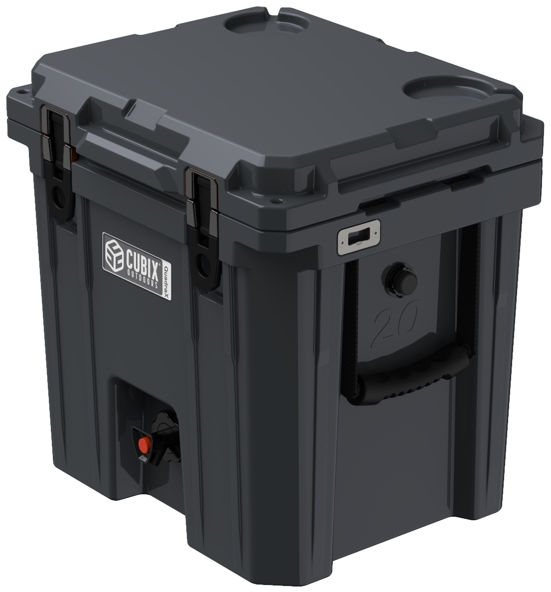 CLOSEOUT DEAL - QuadraX 5-Gallon 2-in-1 Beverage Dispenser and Cooler/Warmer- Gloss Black