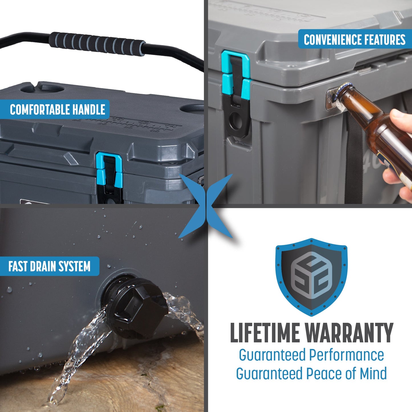 OUTLET - 20 Quart QuadraX Cooler - Rotomolded - Winter Camo