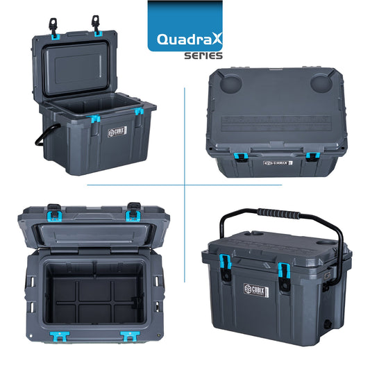 OUTLET - 20 Quart QuadraX Cooler - Rotomolded - Granite Grey