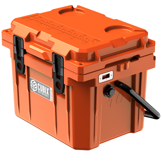 OUTLET - 10 Quart QuadraX Cooler - Rotomolded - Ember Orange