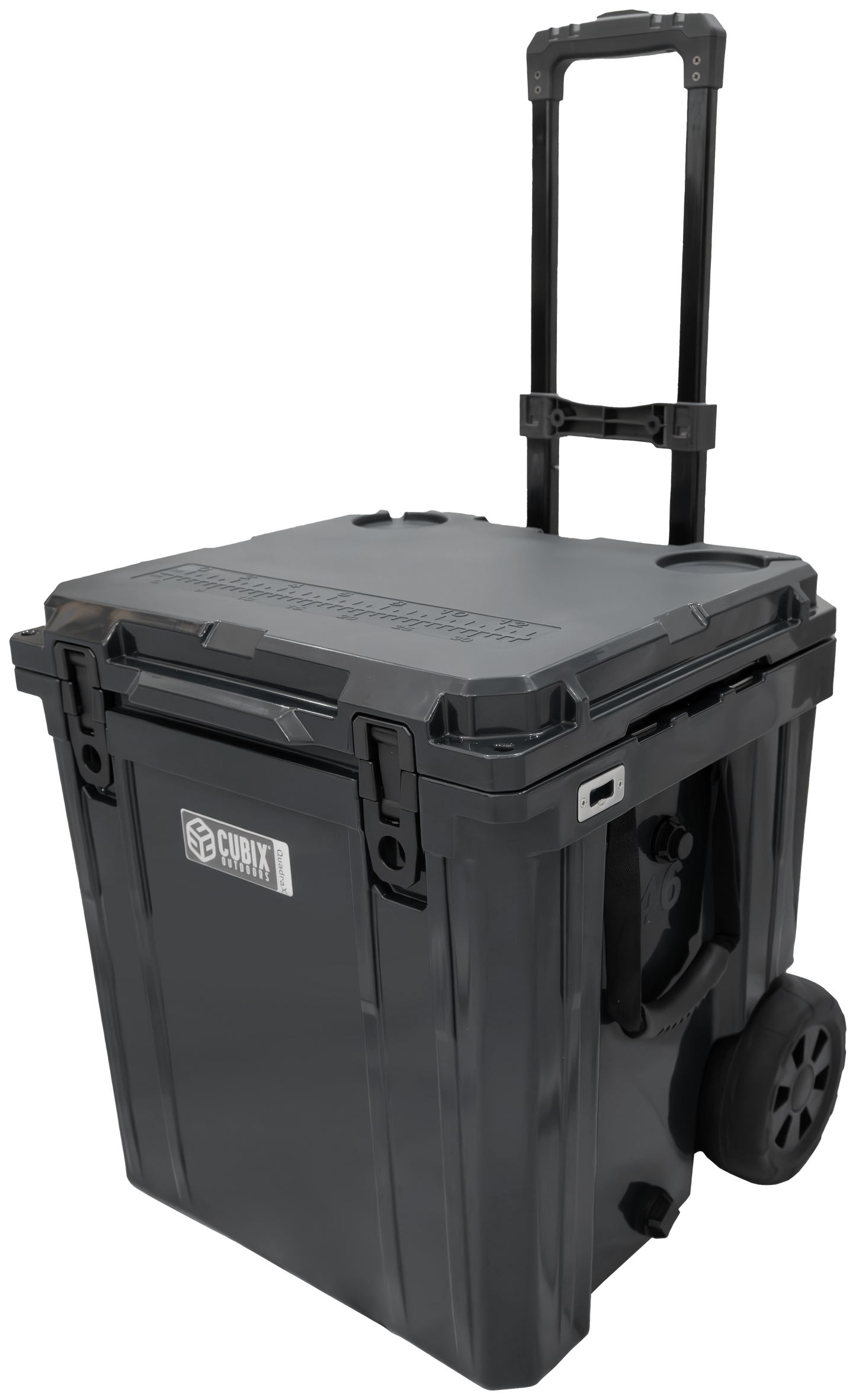 46-Quart Heavy Duty Wheeled Cooler-Black