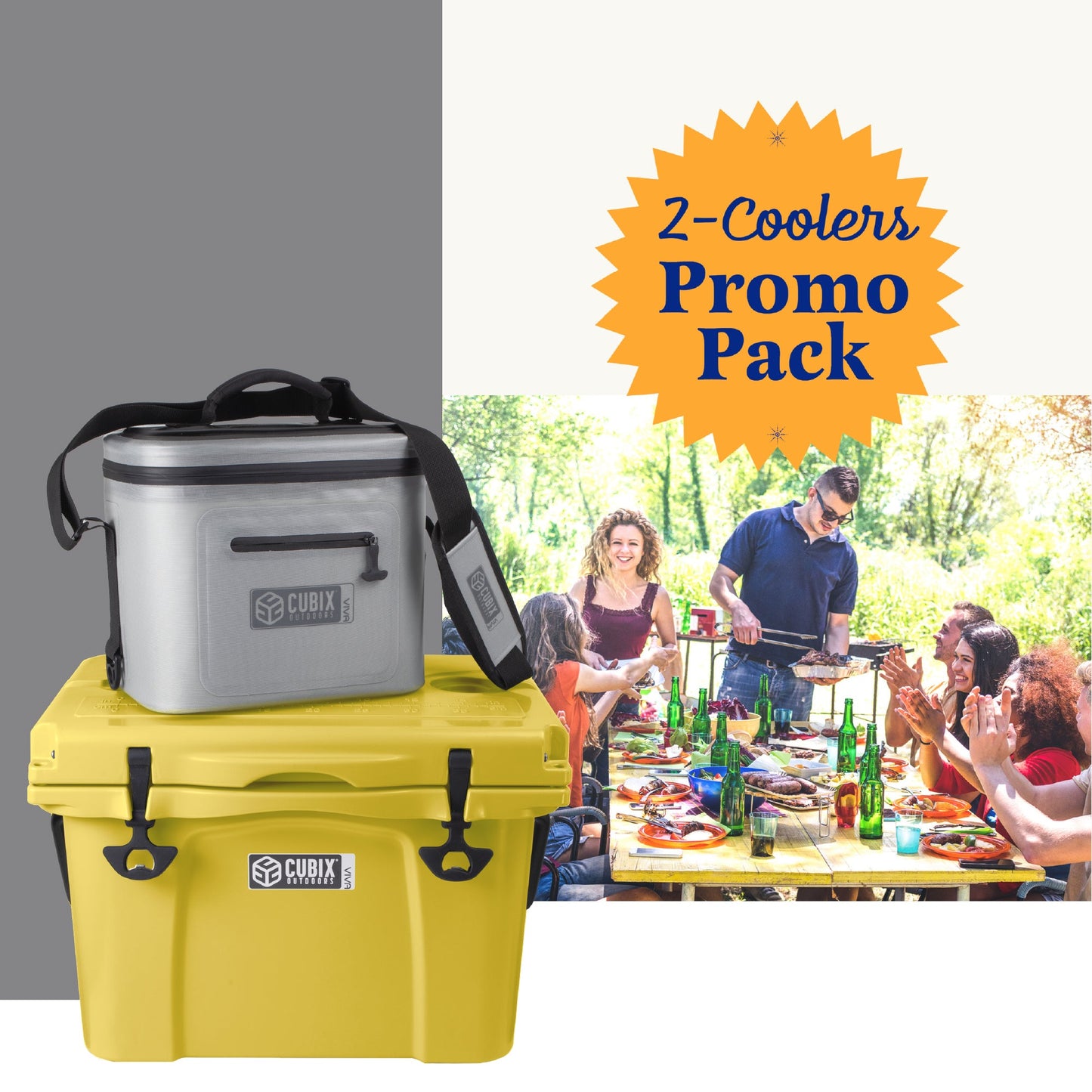 25 Quart Viva Cooler - Rotomolded - Sunflower Yellow