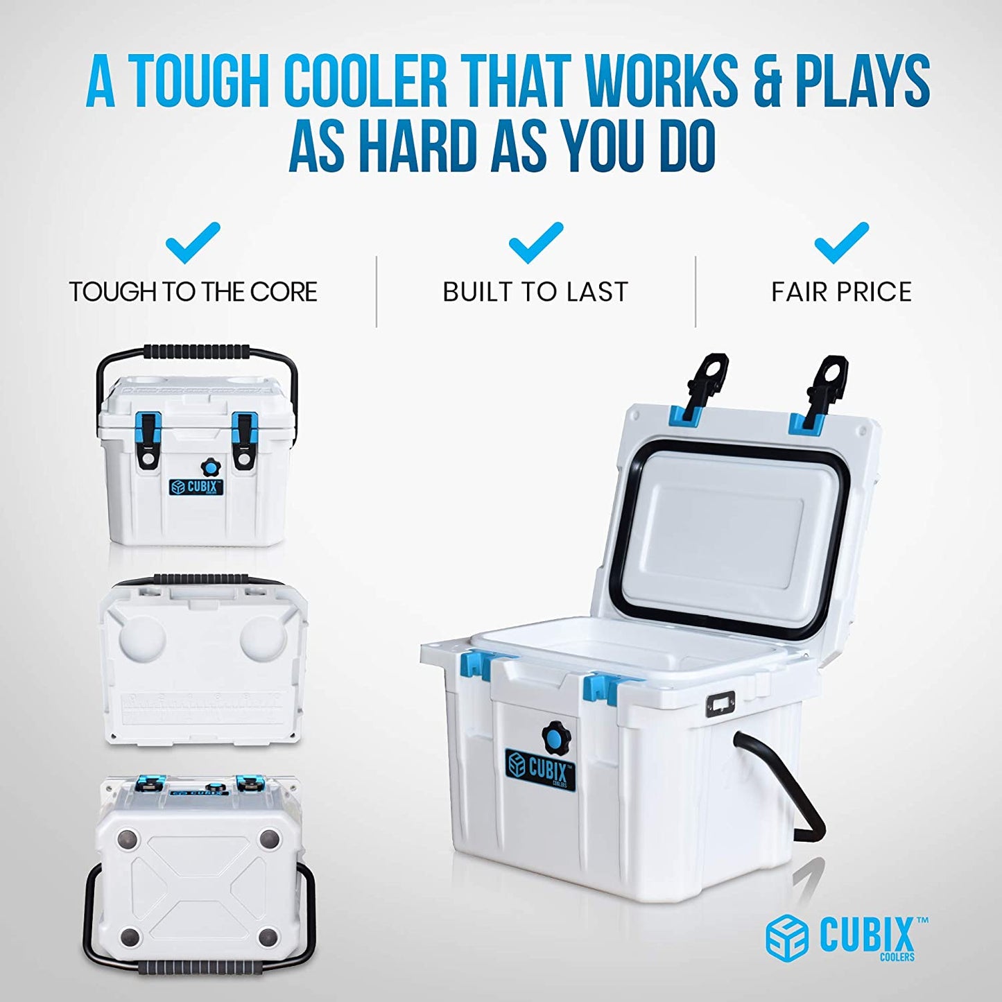 CLEARANCE - 10 Quart QuadraX Cooler - Rotomolded - Arctic White