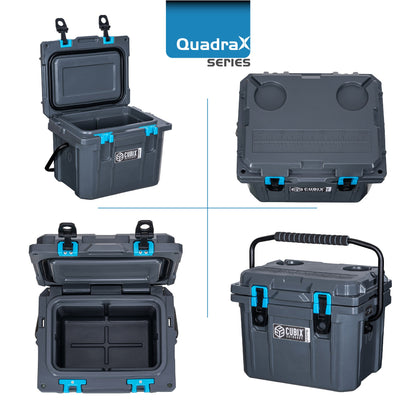 OUTLET - 10 Quart QuadraX Cooler - Rotomolded - Ember Orange