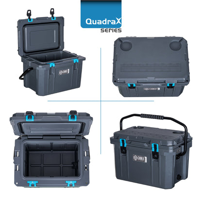 CLEARANCE - 20 Quart QuadraX Cooler - Rotomolded - Granite Grey