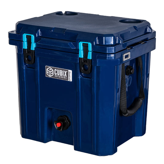CLEARANCE - 5 Gallon QuadraX Beverage Dispenser - Rotomolded - Abyss Blue